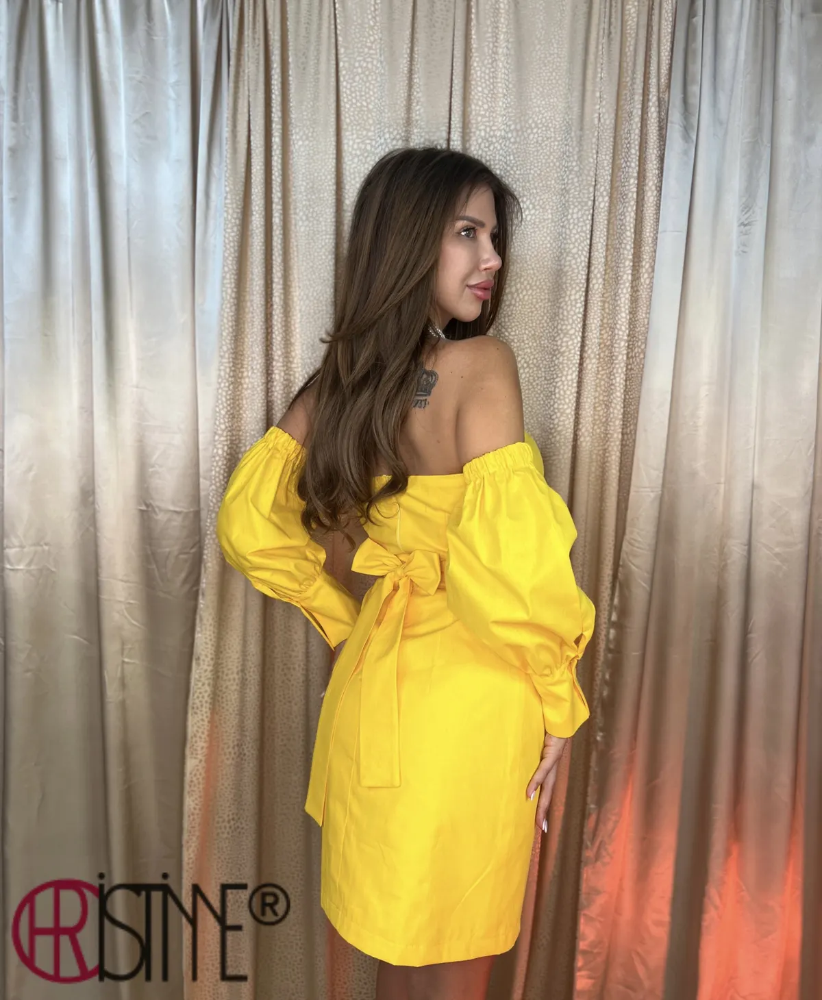 Rochie corset Barbie galbena