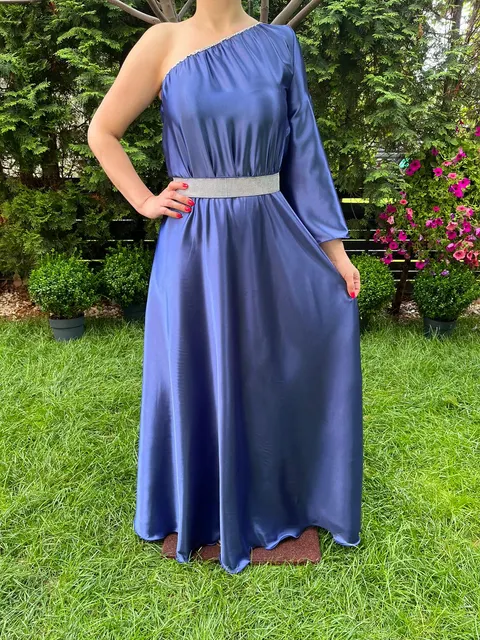Rochie lunga Aurora albastra