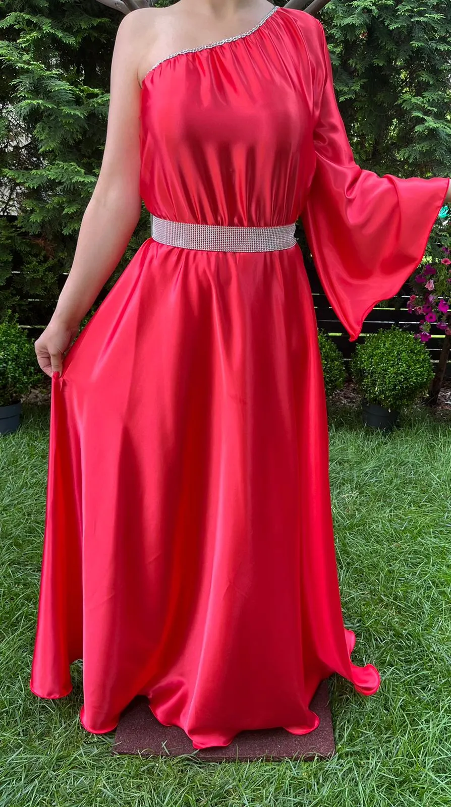 Rochie lunga Aurora rosie