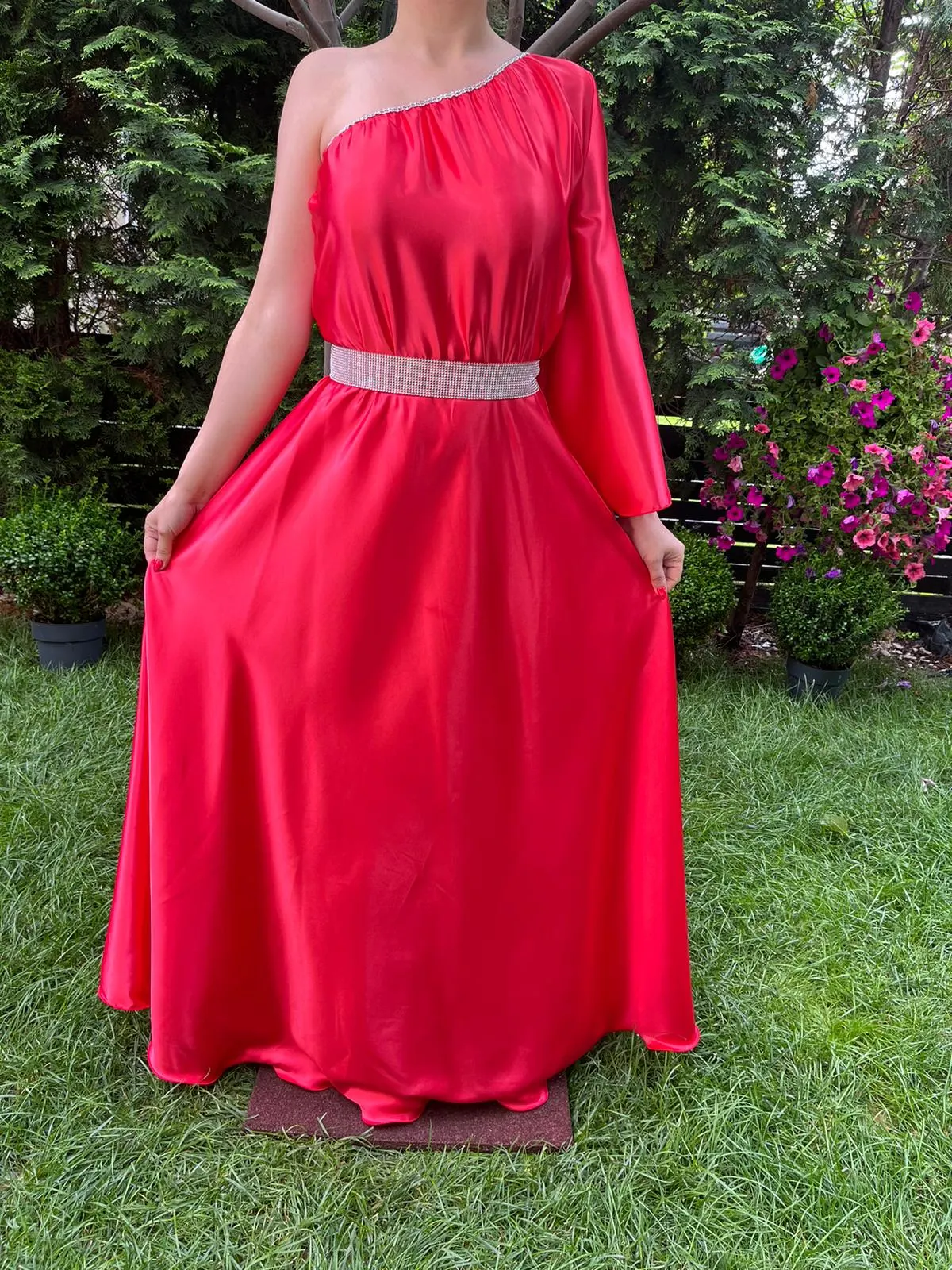 Rochie lunga Aurora rosie
