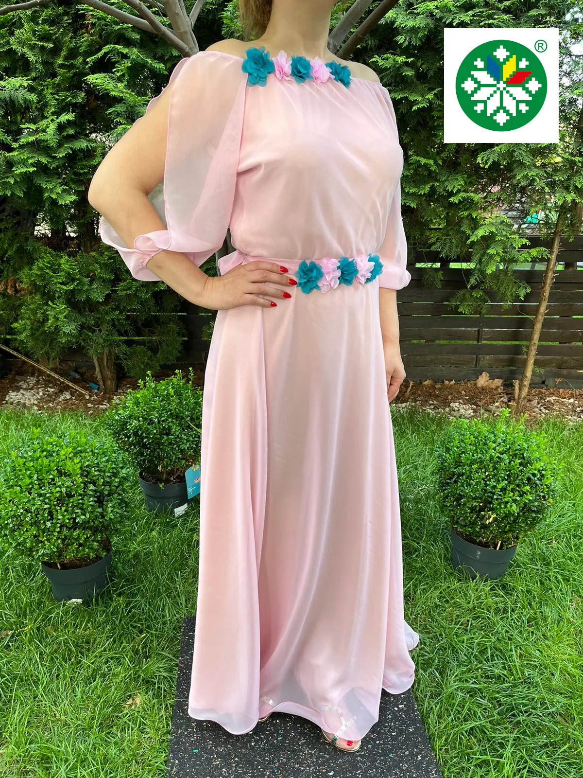 Rochie lunga Cosanzeana roz
