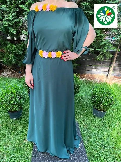 Rochie lunga Cosanzeana verde