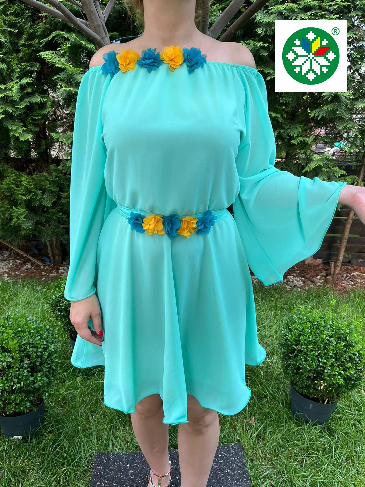 Rochie scurta Cosanzeana turquoise
