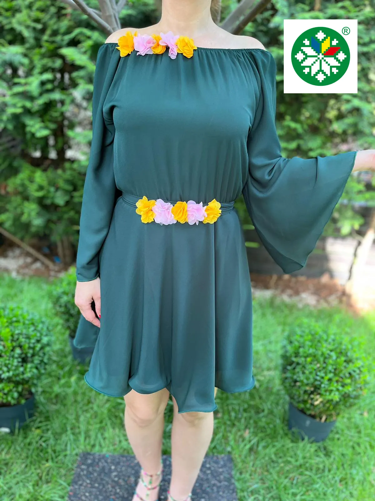 Rochie scurta Cosanzeana verde