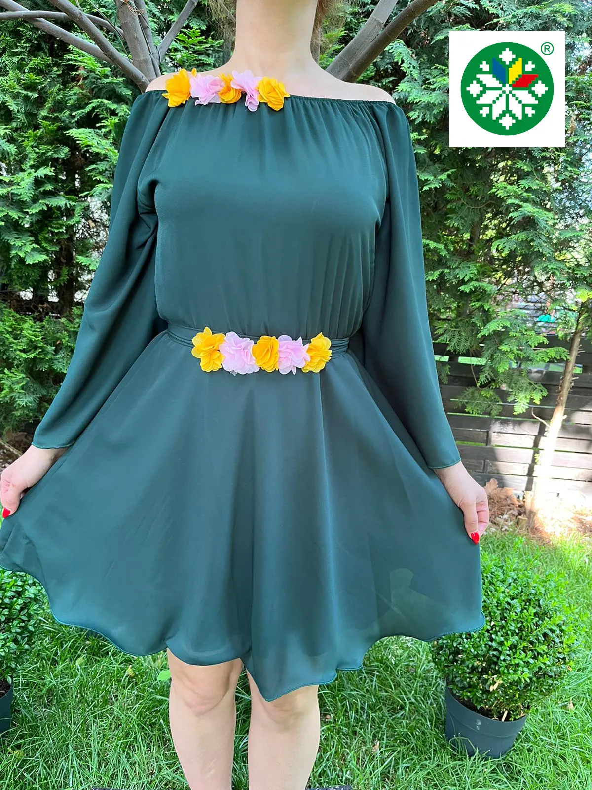 Rochie scurta Cosanzeana verde