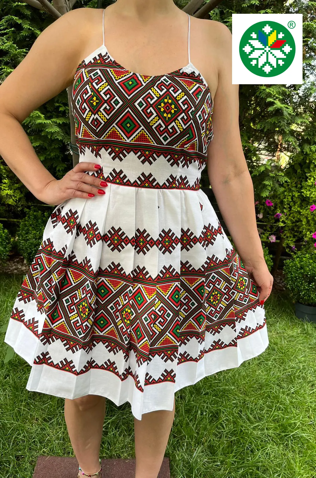 Rochie traditionala pliuri Loredana