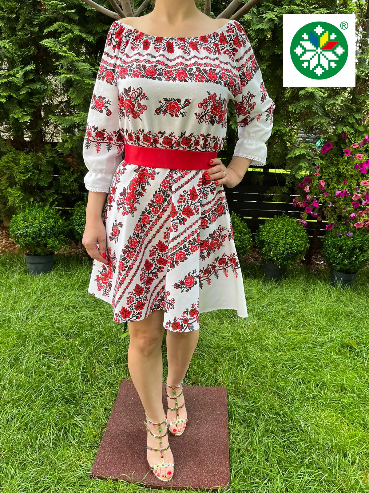 Rochie traditionala scurta Elena