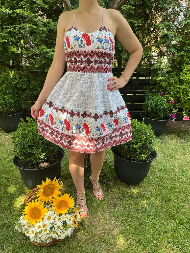 Rochie traditionala scurta Rodica