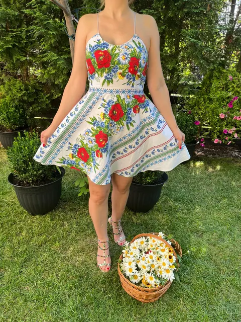Rochie traditionala scurta Roxana