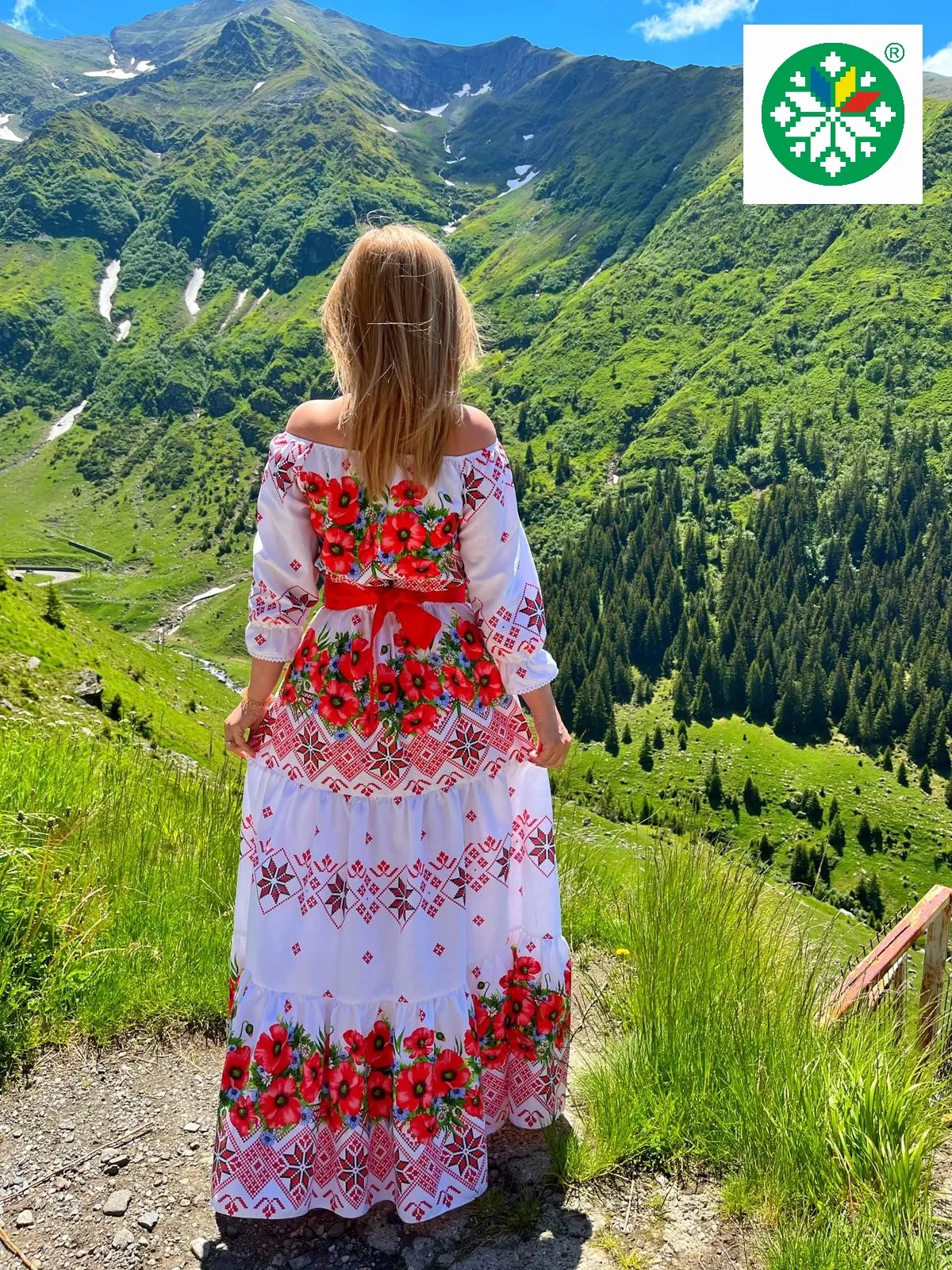 Rochie traditionala volane lunga Iuliana
