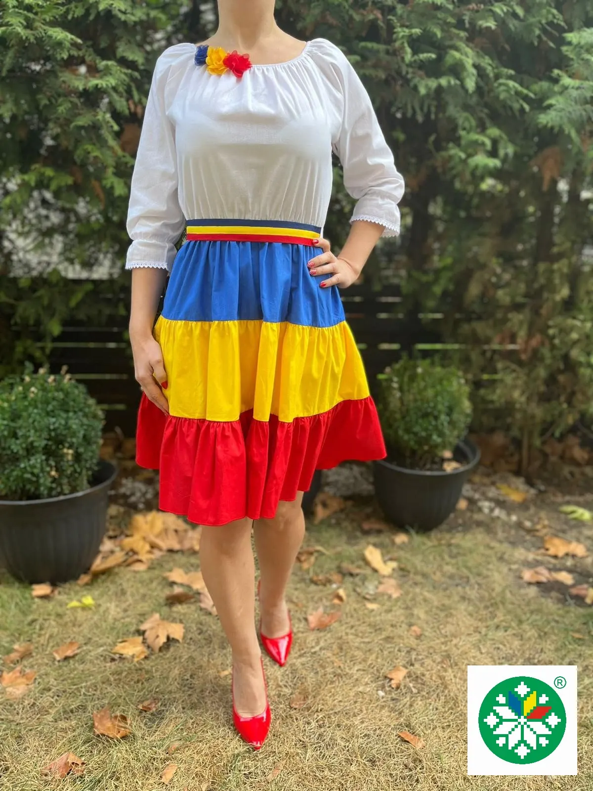 Rochie tricolor