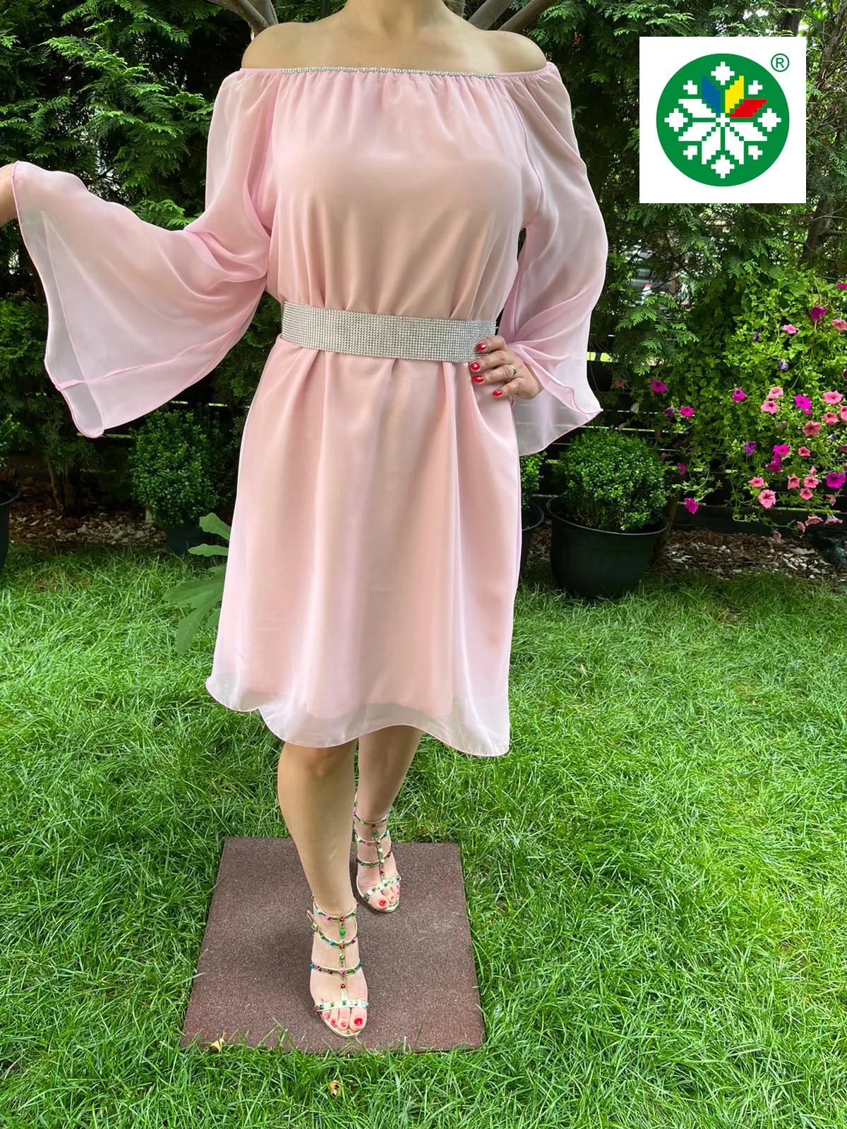 Rochie voal Cati roz