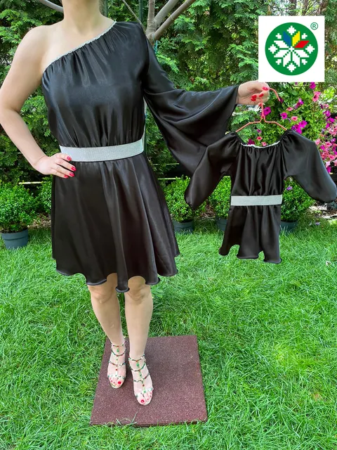 Set rochie scurta Aurora neagra