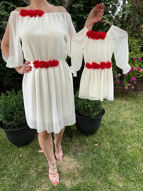 Set rochie scurta Cosanzeana alba
